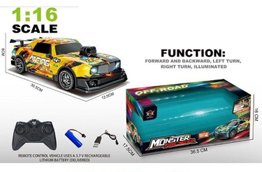 1:16 RC Illuminated Monster Rider Car With Lights